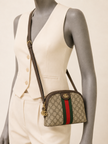 GUCCI Coated Canvas Ophidia GG Shoulder Bag
