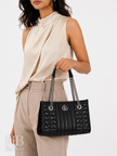 GUCCI GG Marmont Chain Tote Bag Black