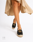 GUCCI GG Marmont Espadrilles Black