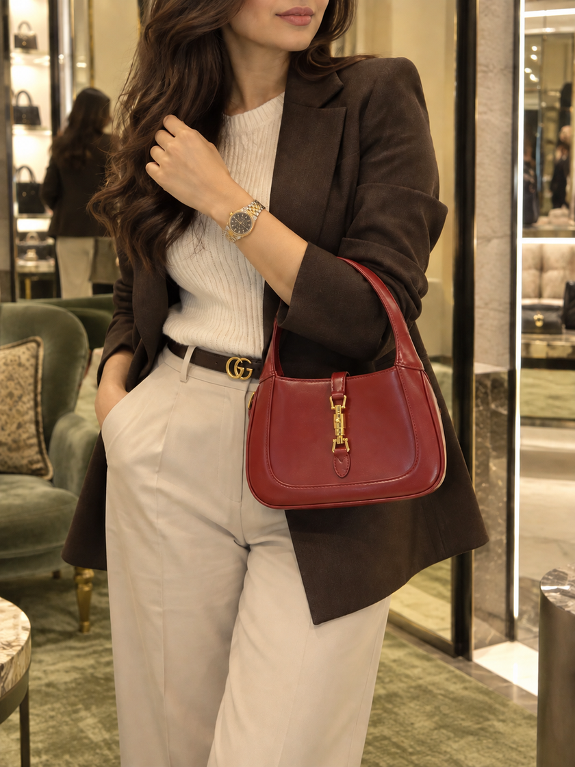 GUCCI Mini Jackie 1961 Shoulder Bag Red