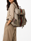 GUCCI Offdia Backpack Brown/Red/Green