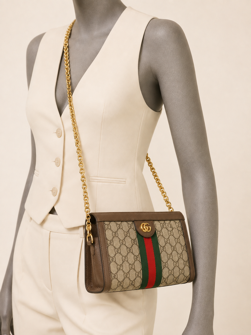 GUCCI Ophidia GG Small Chain Shoulder Bag