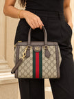 GUCCI   GG Supreme Canvas Ophidia 2 way Bag