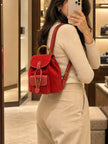 GUCCI Suede Backpack Red