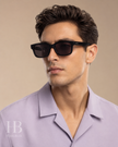 [At India] GUCCI Grey Rectangular Men's Sunglasses