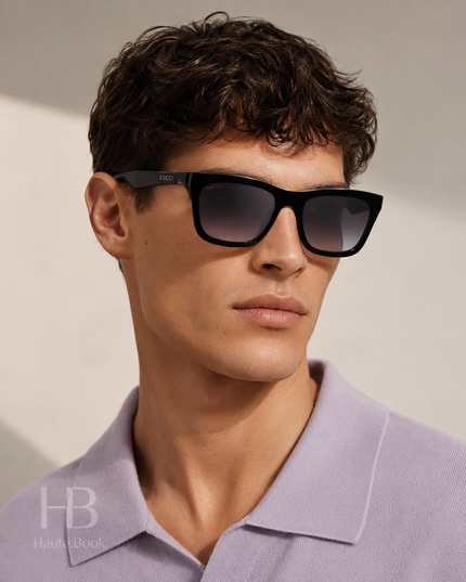 GUCCI Smoke Gradient Square Men's Sunglasses GG1933S 001 53