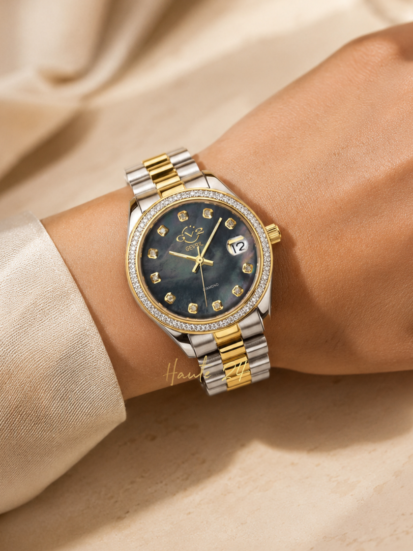 GV2 BY GEVRIL Turin Quartz Diamond Ladies Watch