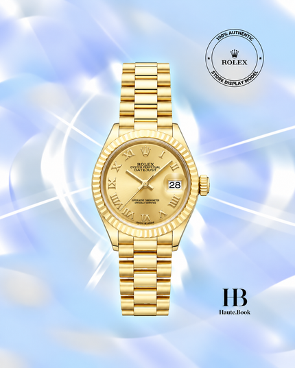 [Store Display] ROLEX Lady-Datejust 28 Champagne Dial Yellow Gold 28 mm