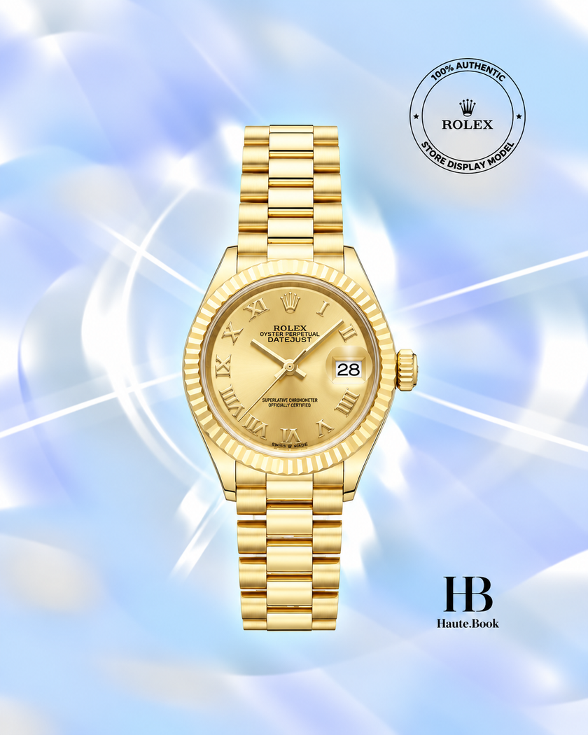 [Store Display] ROLEX Lady-Datejust 28 Champagne Dial Yellow Gold 28 mm