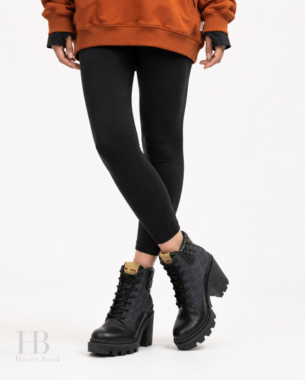 GUCCI GG Leather Ankle Boots