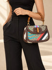 GUCCI GG Supreme Bamboo Medium PVC Leather Handbag, 2-way Shoulder Bag