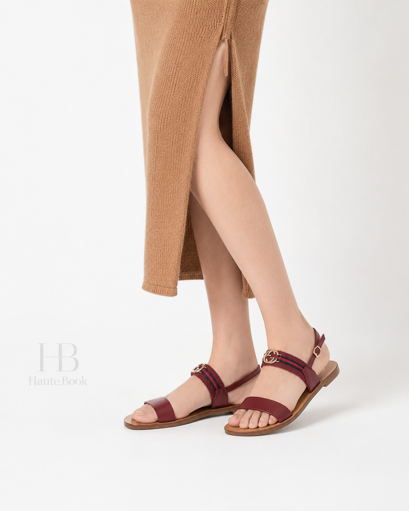 GUCCI Interlocking G Web Sandals