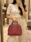 GUCCI Microguccissima Medium Dome Bag Red