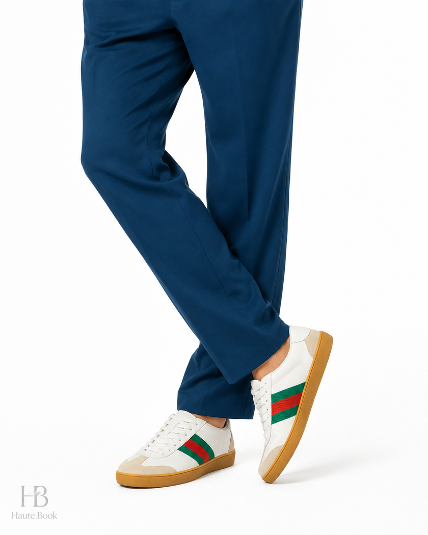 GUCCI Web Leather Sneakers