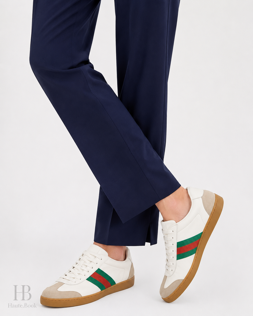 Gucci Web Leather Sneakers