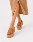 HERMES Eze 30 Sandals In Natural