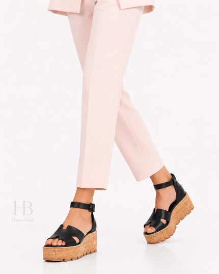 HERMES Luce 30 Sandals In Black