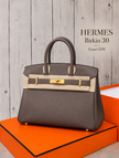 [Unused] HERMES Birkin 30 Etain GHW