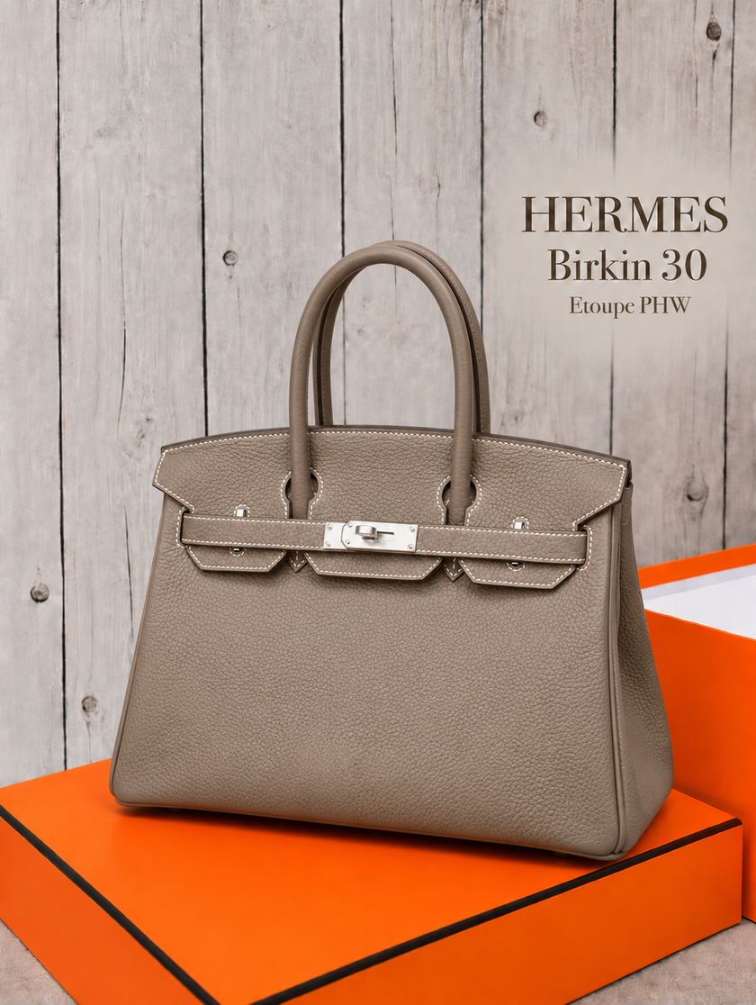 [Unused] HERMES Birkin 30 Etoupe PHW