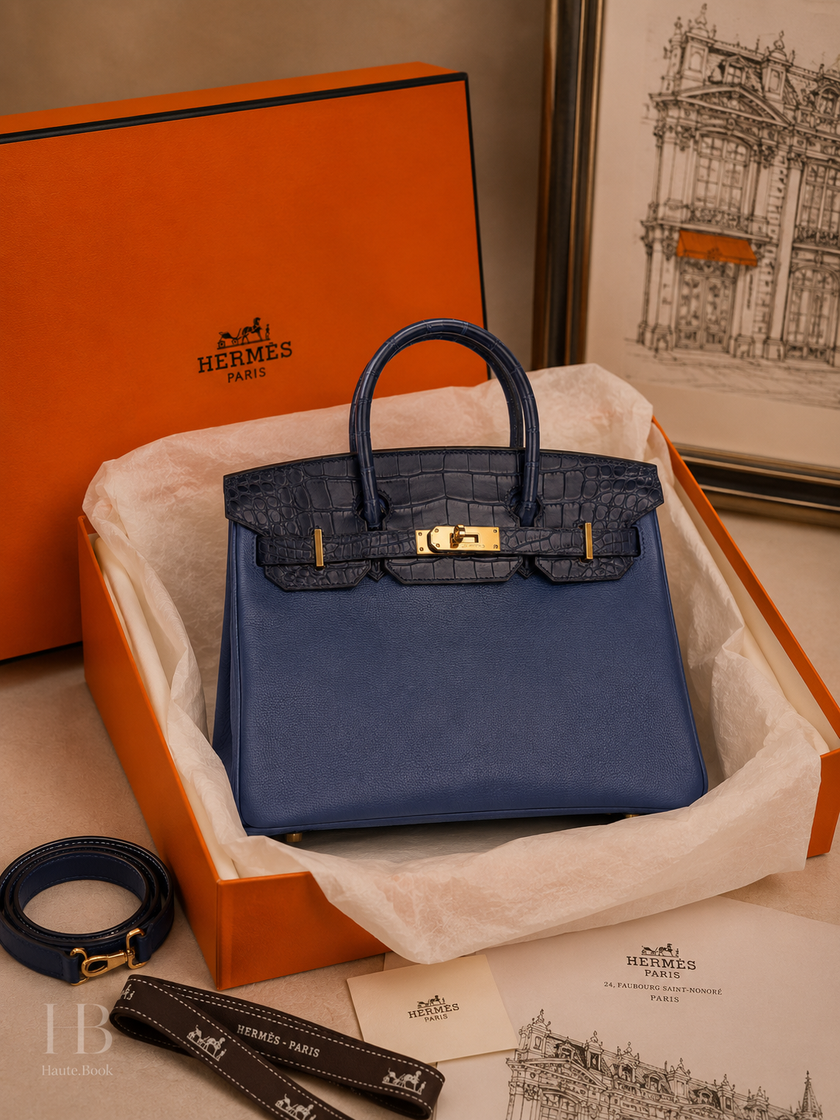 [Brand New] HERMES Birkin 30 Touch Blue Sapphire/Blue Marine