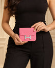 HERMÈS Constance Slim wallet Rose Confetti