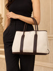 HERMÈS Garden Party PM Tote Bag Marron/Natural/Silver Hardware