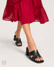 HERMES Helia 60 Sandals In Black