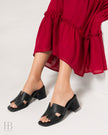 HERMES Helia 60 Sandals In Black