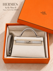 [Unused/Price on Request] HERMES Kelly Mini II Nata x Gris Perle PBHW