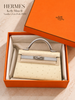 [Unused/Price on Request] HERMES Kelly Mini II Vanille x Gris Perle PHW