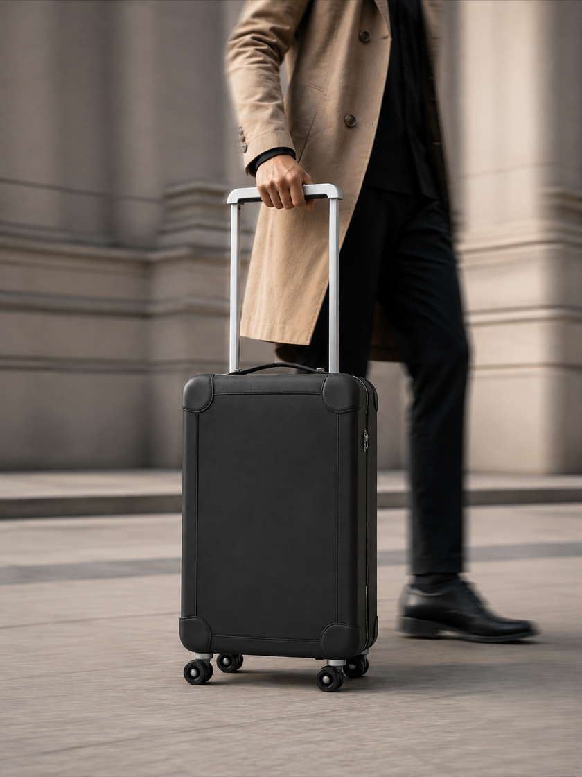 [Brand New] HERMES RMS Rolling Mobility Suitcase Black Taurillon Clemence