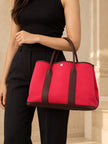HERMÈS Garden Party PM Tote Bag, Rose Extreme/Bordeaux/Silver Hardware
