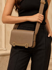 HERMÈS Geta Bag Etoupe GHW