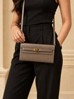 HERMÈS Kelly To Go Wallet Etoupe GHW