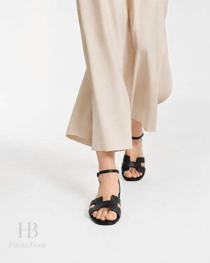 HERMES Santorini sandals In Black