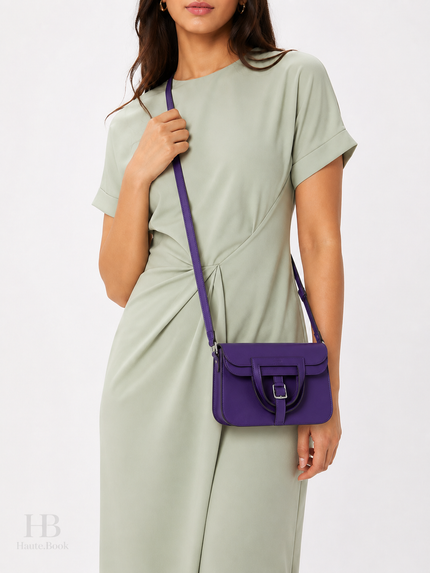 [Brand New] HERMES Halzan Mini Bag Purple