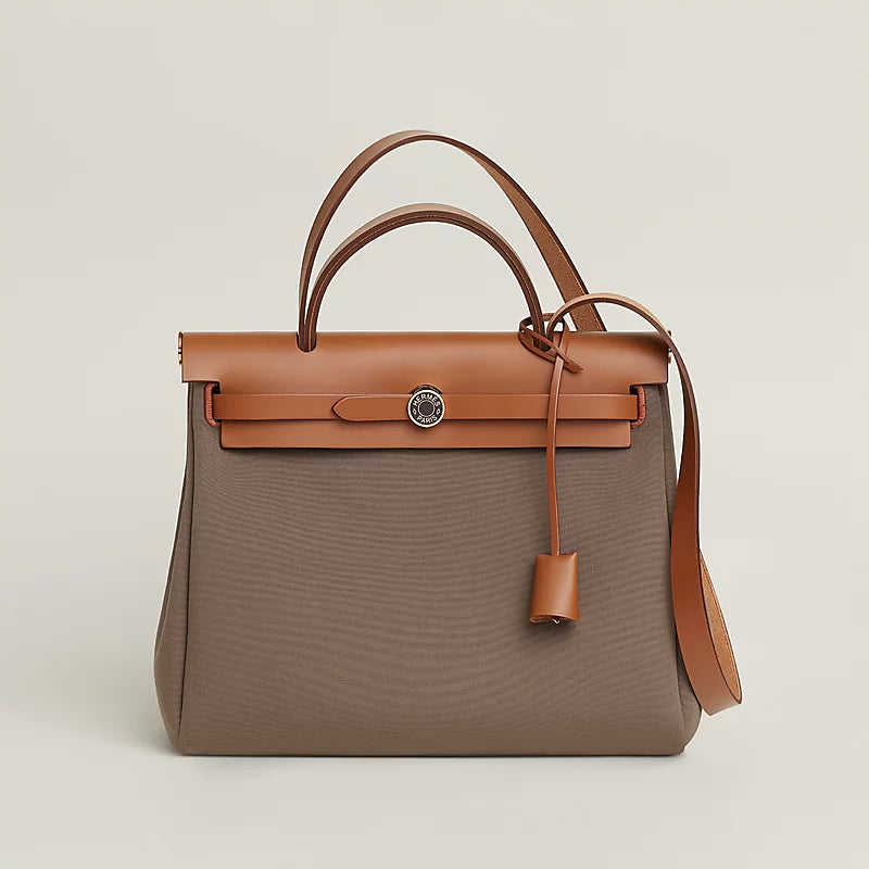 [Brand New] HERMES Herbag Zip 31 laque Bag - Étoupe / Fauve / Ébène