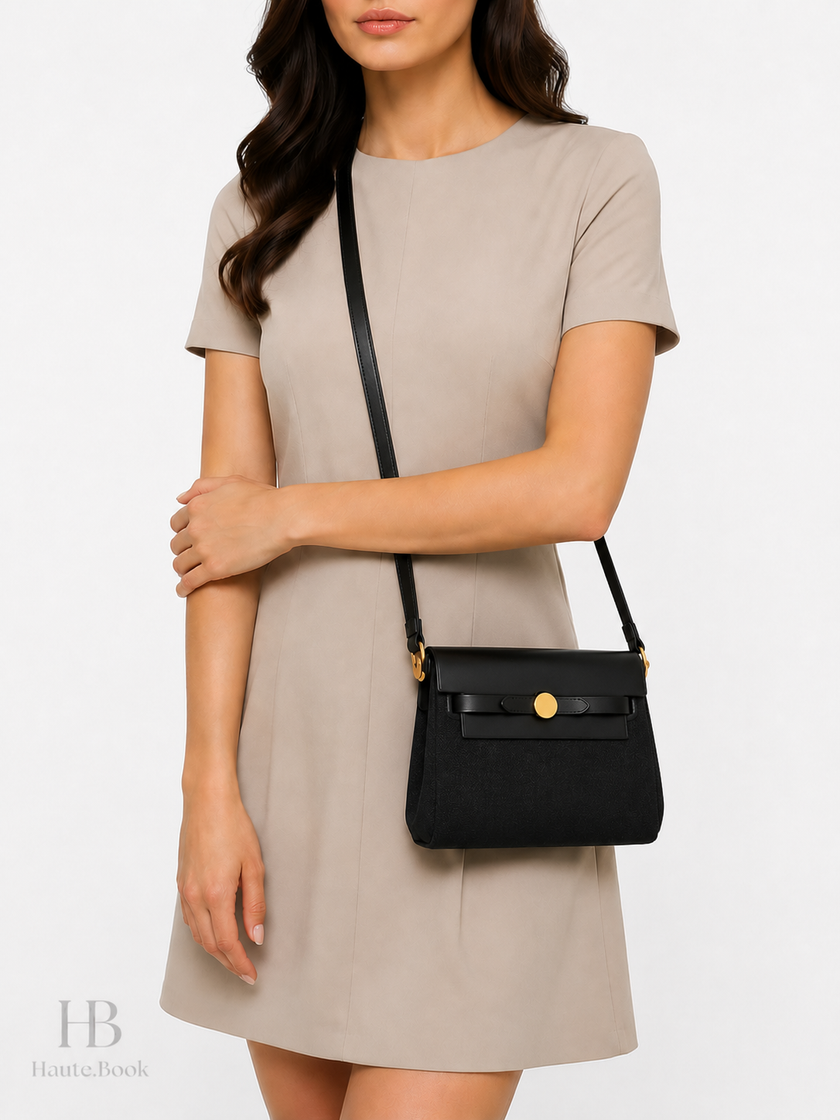 HERMÈS Toile & Vache Hunter Mini Herbag Zip 20