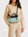 [Brand New] HERMES Herbag Zip 31 Bag Ecru/Vertigo Green/Black