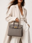 [Unused] HERMES Birkin 25 Etain Togo Gold Hardware