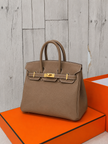 [Price on Request] HERMES Birkin 25 - Etoupe Togo | Gold Hardware