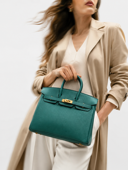 [Unused] HERMES Birkin 25 Malachite Z6 Togo Gold Hardware