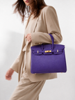 [Mint Condition/Like New] HERMES Birkin 25 Purple X3 Epsom Gold Hardware