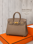 [Brand New] HERMES Birkin 25 Retourne Etoupe GHW