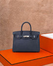 [Unused] HERMES Birkin 30 Blue Nuit Togo / Orange Palladium Hardware
