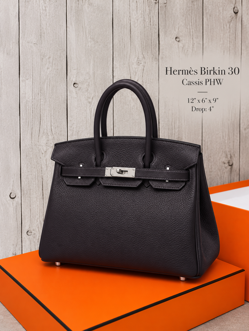 [New] HERMES Birkin 30 Cassis PHW