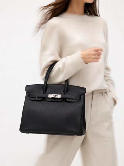 [Unused] HERMES Birkin 30 Cassis N5 Togo Silver Hardware