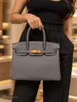 [Unused/Like New] HERMÈS Birkin 30 Retourne Etain 8F Togo Gold Hardware