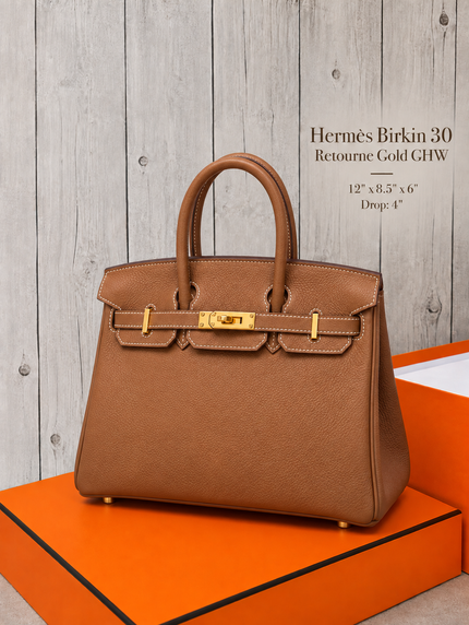 [New] HERMES Birkin 30 Retourne Gold GHW