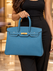 [Unused] HERMÈS Birkin 35 Bleu Jean 75 Togo Gold Hardware